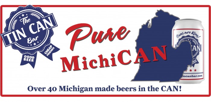 Pure MichiCAN - Michigan canned beer graphic.